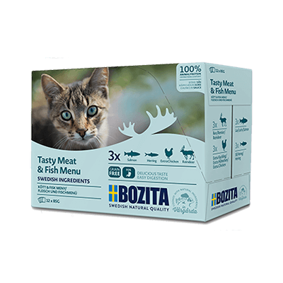Bozita Pouch Multibox Menu viandes et poissons HIS