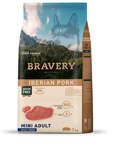 Bravery Grain Free Dog Adult Iberico Small 2kg - DATA 29.05.2026