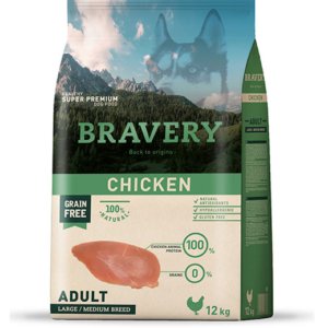 Bravery Grain Free Dog Adult Chicken Medium-Large