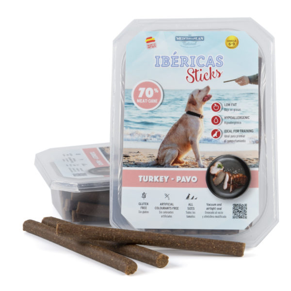 Ibéricas stick dog Turkey pavo (dinde & pavot)