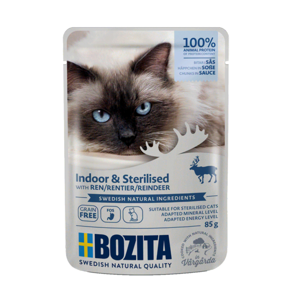 Bozita Pouch Indoor & Sterilised HiS Renne - en sauce