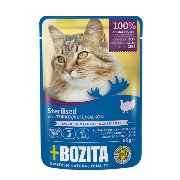 Bozita Pouch Indoor & Sterilised HiG Dinde - en gelée