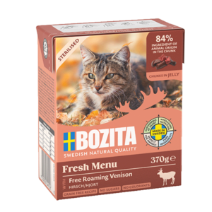Bozita HiG Sterilised avec cerf - SANS CÉRÉALES - en gelée