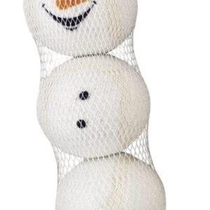 Nobby Xmas Lot de 3 balles de Tennis Bonhomme de Neige Taille M 6 cm