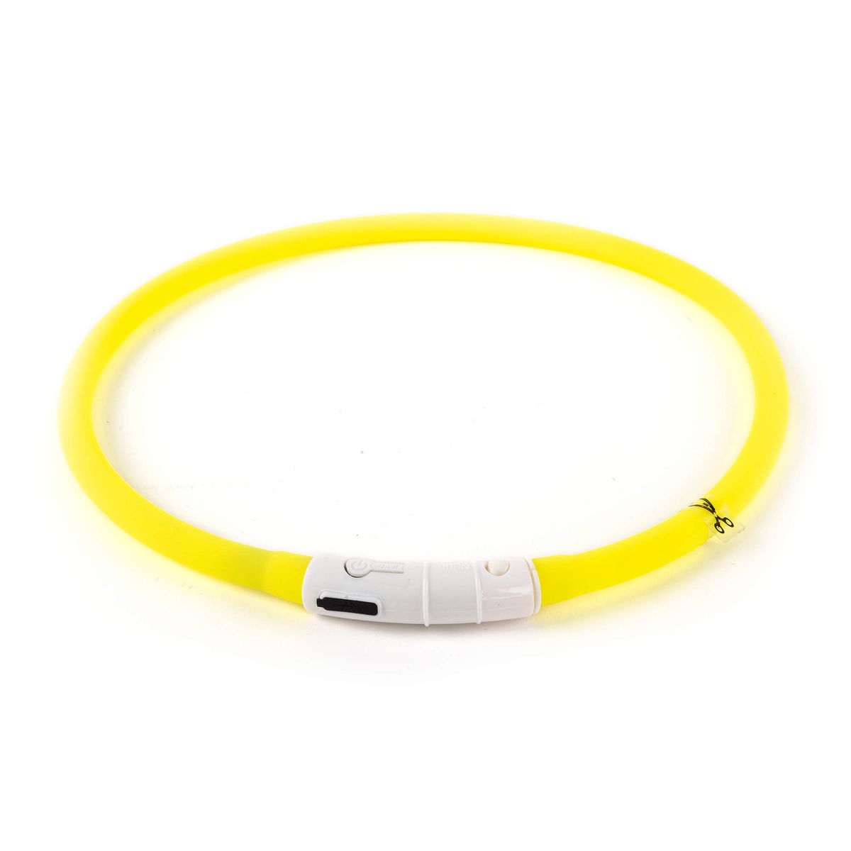 Freezack Flash Ring – Collier lumineux LED rechargeable pour chien (Jaune)