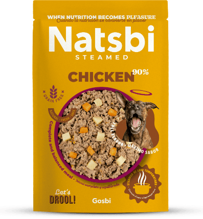 Natsbi Steamed Poulet 90 % – Aliment complet pour chien