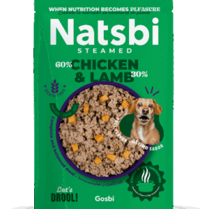 Natsbi Steamed Poulet & Agneau – Aliment complet pour chien